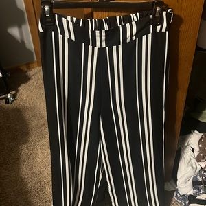 Striped dress pants